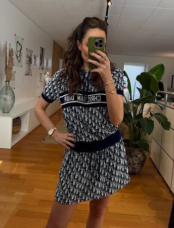 DIOR KLEID NAVY LOGO