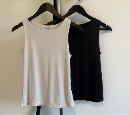 Lot de 2 débardeurs d'été - crème & Noir - Taille M