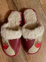 Lammfell Pantoffeln Schlappen Schuhe 41 Stickerei Finken