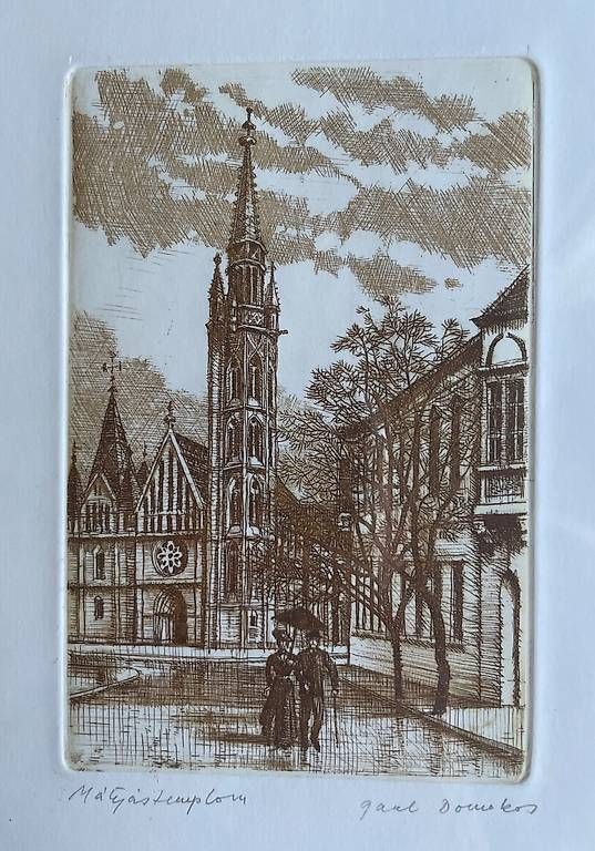 Gravures: Kupferstich Mathiaskirche Budapest – D'occasion à Kloten par Cornee 1