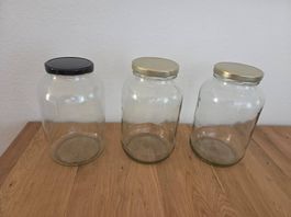 3x Einmachgläser 2650ml mit Deckel