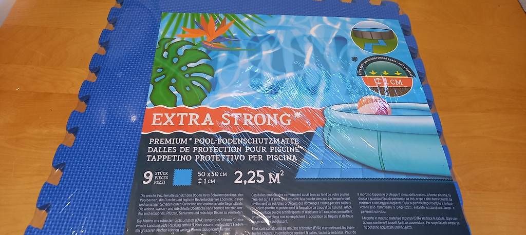 Tappetini fitness: Bodenschutzmatte Pool Premium EXTRA STRONG 9 Stk 2.25m2 neu – Nuovo e nell'imballaggio originale da Seon venduto da Psalm28 1
