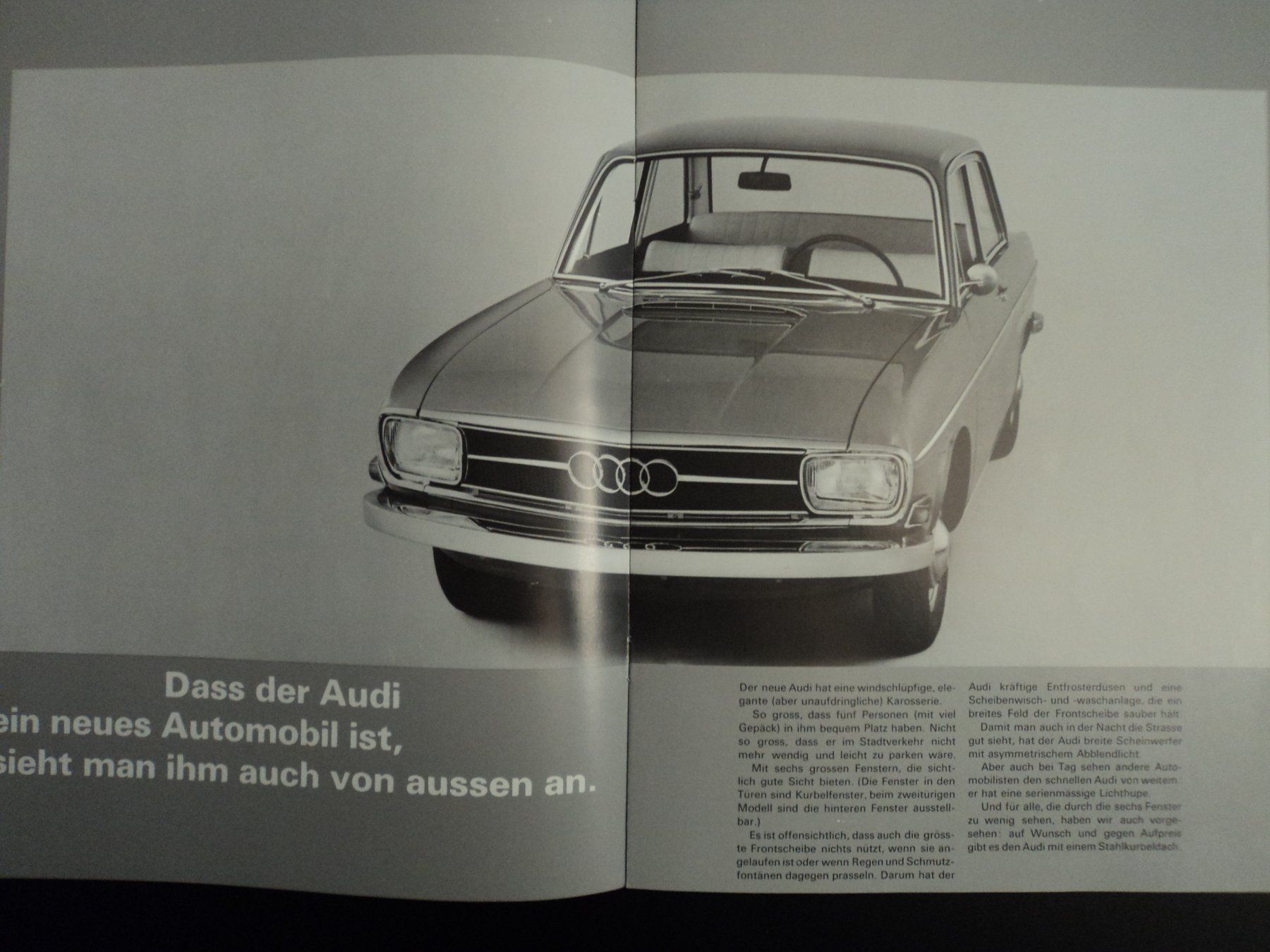 Audi Dokumente: Prospekt Audi Auto Union ca. 1966 – Gebraucht aus Schwarzenburg von modelCARama