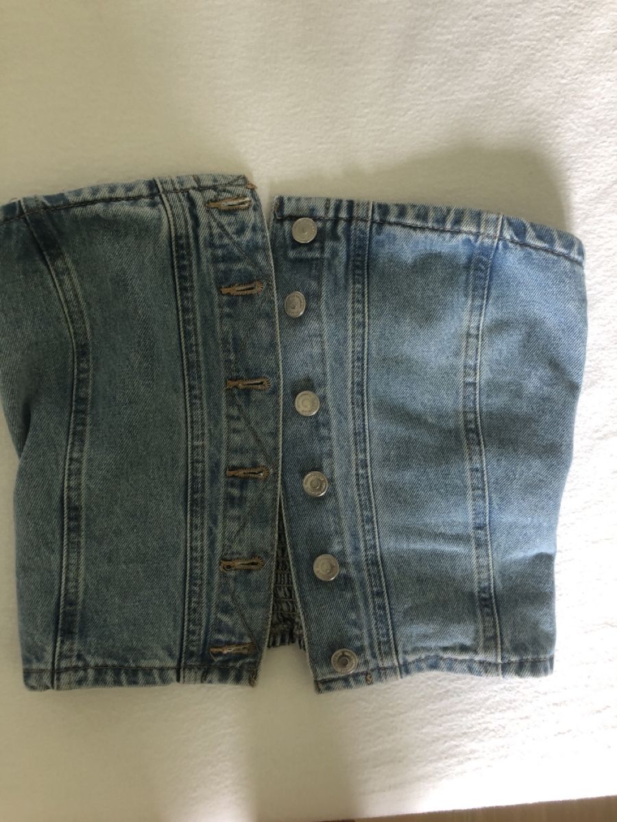 Pull&Bear Top: Damen Jeans Top Gr. 34 – Usato da Schaffhausen venduto da Fixier 5
