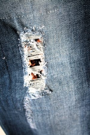 Jeans 🎀 AMISU Skinny Destroyed Roségold Nieten Rockig