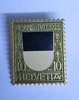 Pin Projuventute 1922 CH Kanton Freiburg (Briefmarkenmotiv)