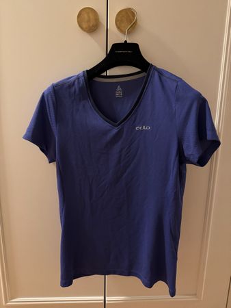 Odlo Women's Sports Top - V-Neck, Size M - Blue,
