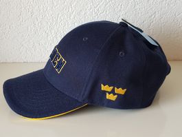 Original Schweden Souvenir Hut Cap Mütze, blau / gelb