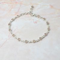 Armband rosa Achat & Silber 925 (B0160)