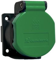 EB Steckdose Typ 13 DEM IP55 10A 230V Dichtung IK07, grün