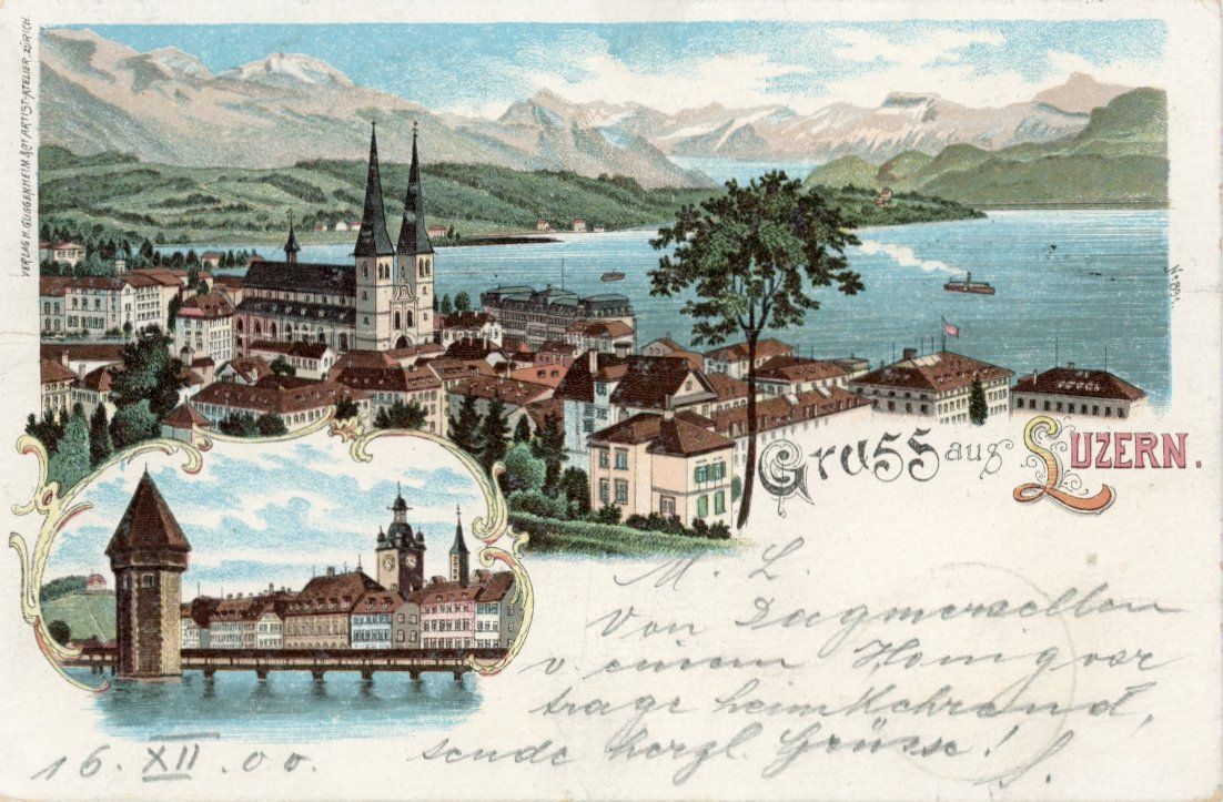 Cartes postales: Luzern   LU    /    LITHO      um 1900 – D'occasion à Brig par Valcards54