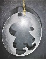 Christbaumanhänger Glasbild Nikolaus