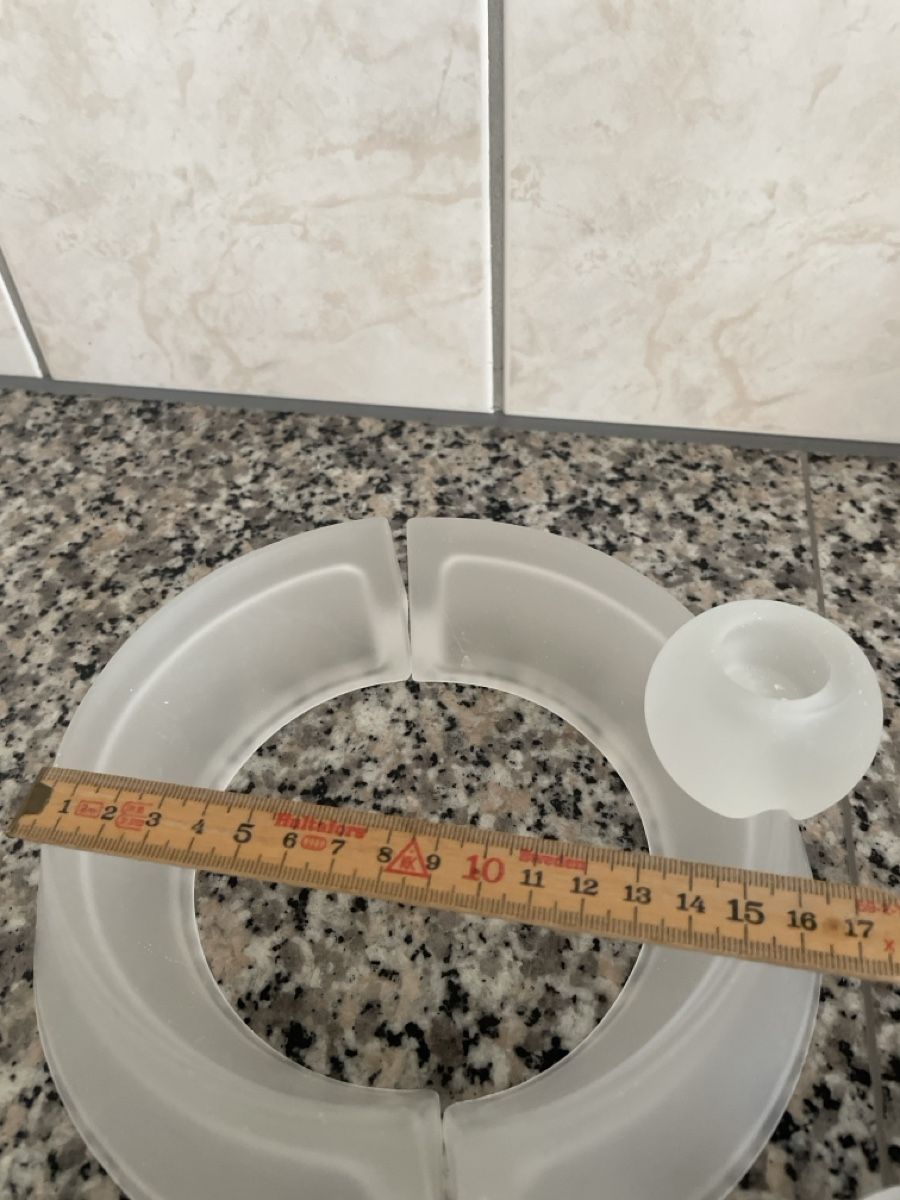 Portacandele: Teelicht Halter matt Glas rund mit 4 Kugeln – Nuovo (secondo la descrizione) da Kaiseraugst venduto da KlausSina 3