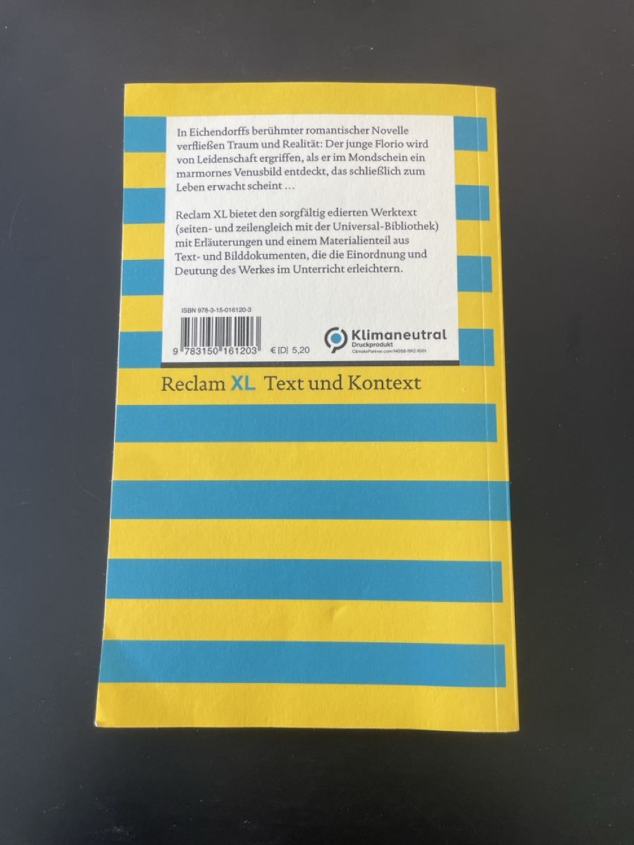 Libri: Joseph von Eichendorff Das Marmorbild Reclam XL Buch – Usato da Luzern venduto da nat_jwq7 1