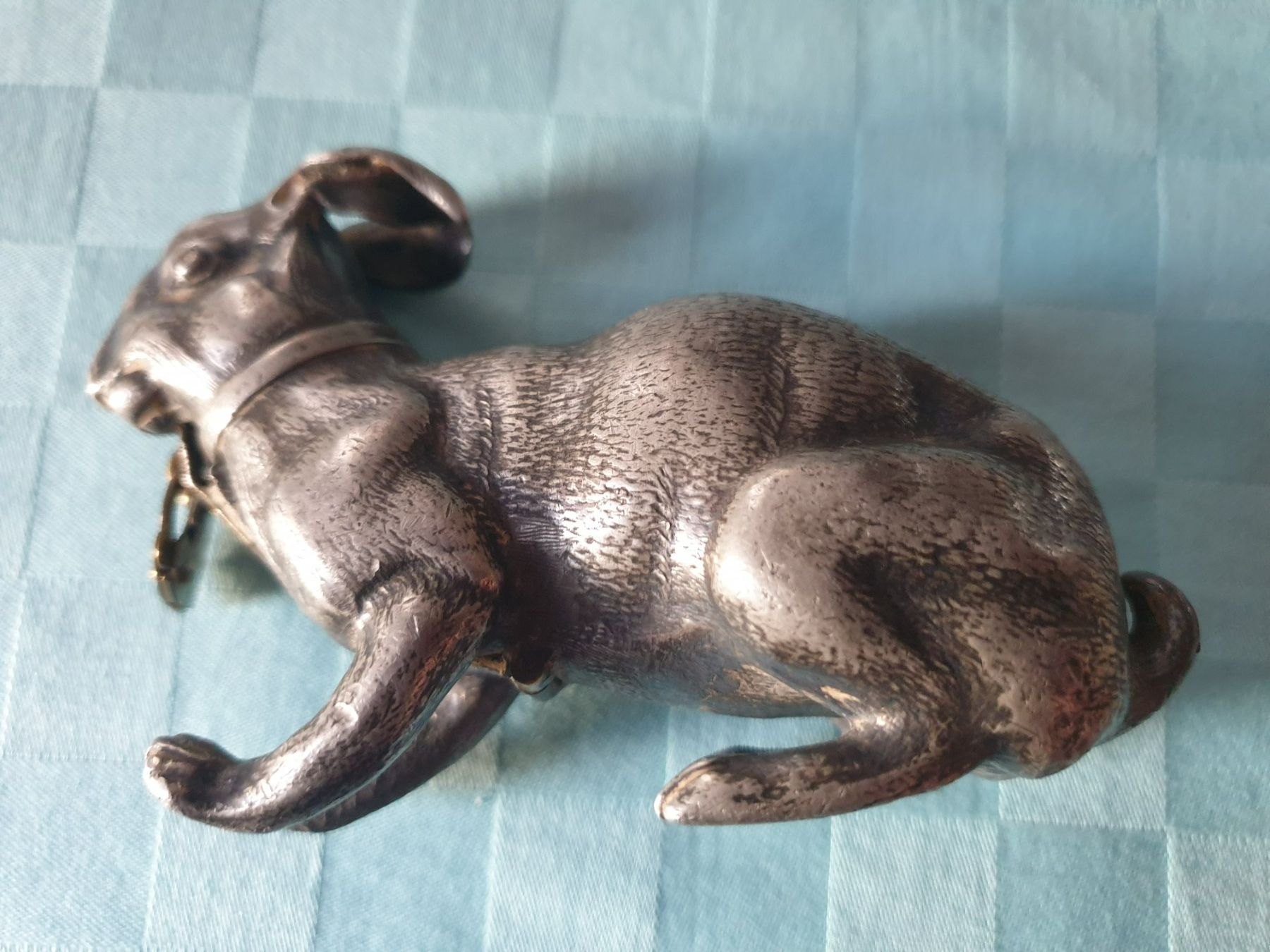 Tirelires: Antike Trick-Spardose Hase Guss Messing-Schloss um 1900 – D'occasion à Mörschwil par spirspi