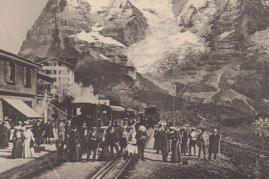 Ansichtskarten: Wengernalp  – Station mit Eiger und Mönch – Gebraucht aus Aarau von kufi44 1