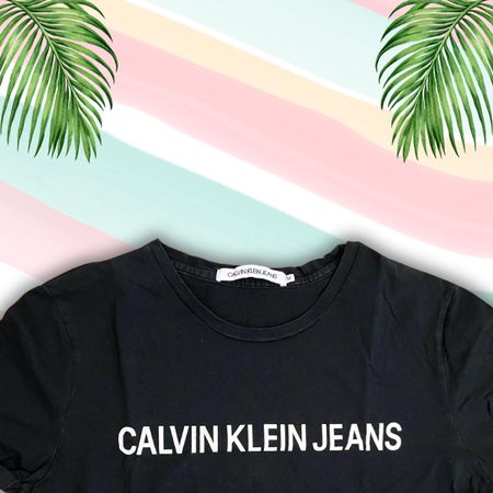Calvin Klein Jeans T-shirt noir imprimé pour homme M