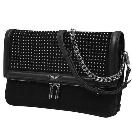 Zadig & Voltaire Bolso Rock Novel Wildleder Tasche mit Niete