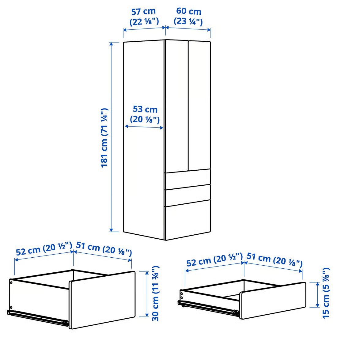 Ikea Armadi: IKEA Kleiderschrank SMÅSTAD / PLATSA – Usato da Fislisbach venduto da and_zg6c 5