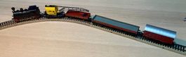 Märklin H0 Bauzug-Konvolut: Dampflok & 4 Wagen mit Kran AC
