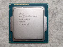 Intel CPU i5-4670, 4Core, 3.4GHz (TB 3.8 GHz)