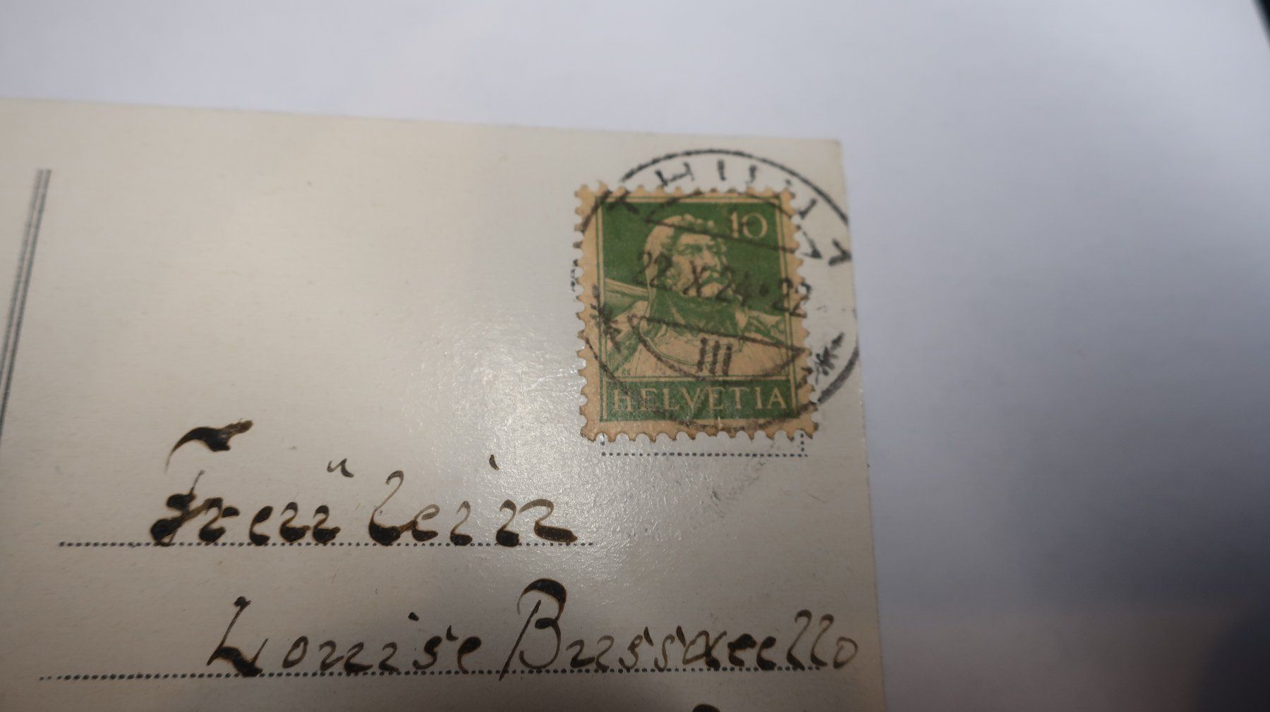 Ansichtskarten: Abendstimmung am Thunersee  1924 – Defekt aus Cormoret von Pascalll2001 6