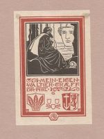 Ex-libris héraldique Walther GRAEFF par Alois Balmer