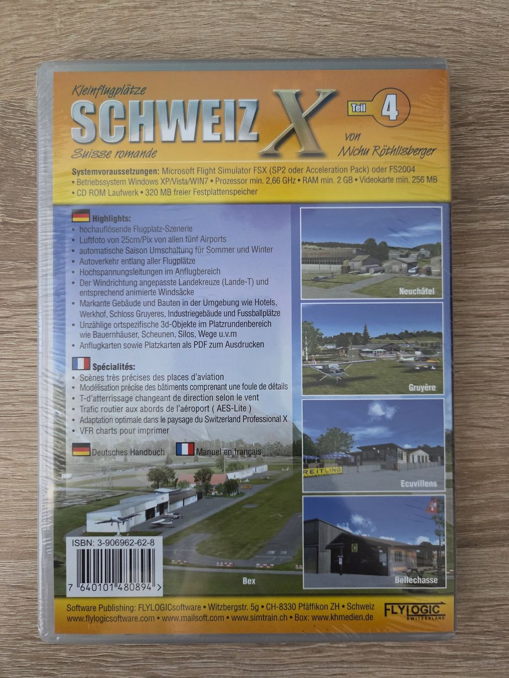 Giochi: Schweiz X Teil 4 for Flight Simulator X - PC - NEW – Nuovo e nell'imballaggio originale da Carouge GE venduto da Franllo 1