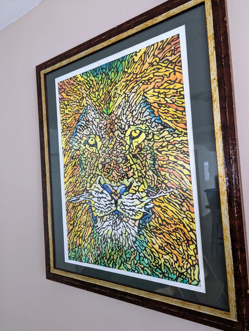 Gemälde: Original Aquarell "Löwe" Bild – Neu (gemäss Beschreibung) aus Wittenbach von Mary.M.Boesch 1