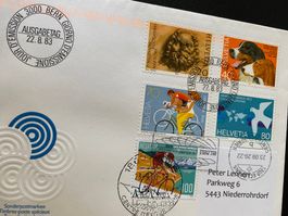FDC 22.8.83 100 Jh SRB + 2020 ZN 1786 UCI WM Aigle   unikat