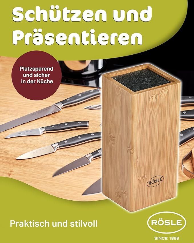 Rösle Coltelli: RÖSLE CUISINE Bürsten Messerblock, 7-tlg. Set – Nuovo e nell'imballaggio originale da Oberentfelden venduto da abz_l7vm 5