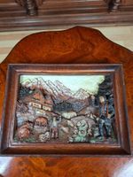 3D Reliefbild Alpenpanorama Frankreich Vintage
