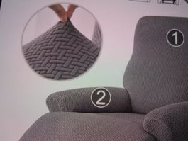 Sofa Abdeckung, Überzug grau   (für 2sitzer)