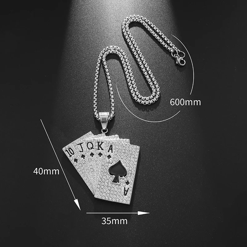 Catenine: Men Necklace Poker Cards – Nuovo e nell'imballaggio originale da Aarburg venduto da StavFashion 1