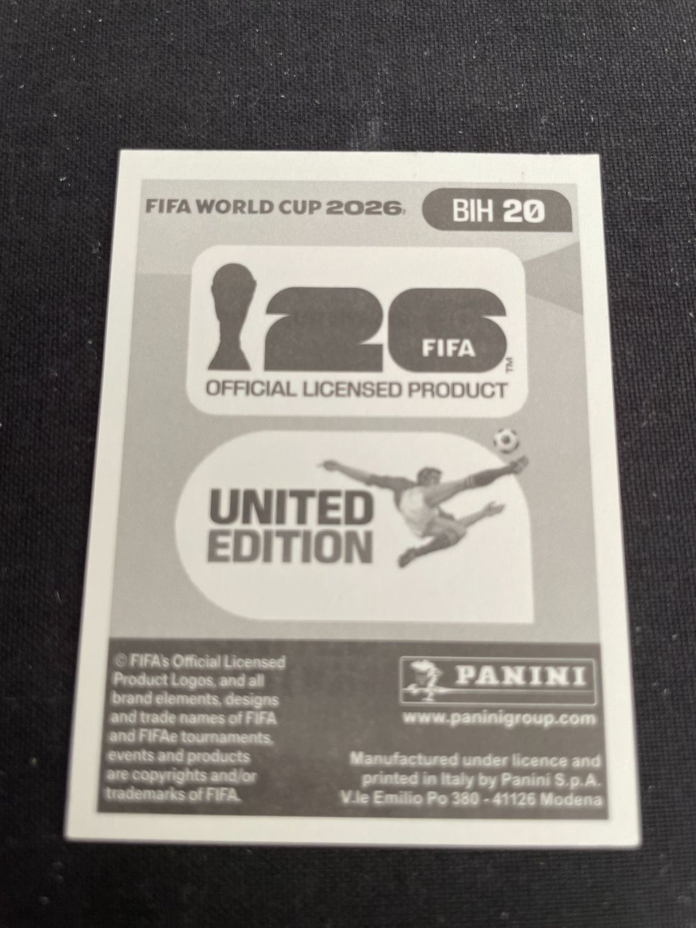 Panini Carte collezionabili: FIFA WM 2026 Sticker BIH 20 – Usato da Fahrwangen venduto da Venez 1