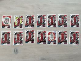 Topps Match Attax Liverpool FC Sammelkarten Konvolut guter Z
