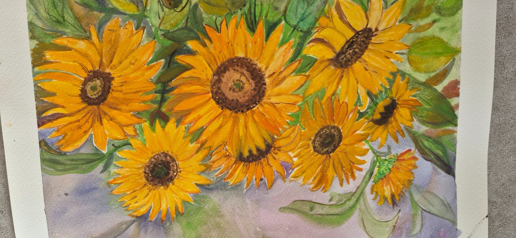 Dipinti: Watercolor sunflower – Nuovo e nell'imballaggio originale da Ebikon venduto da vij_fg72 6