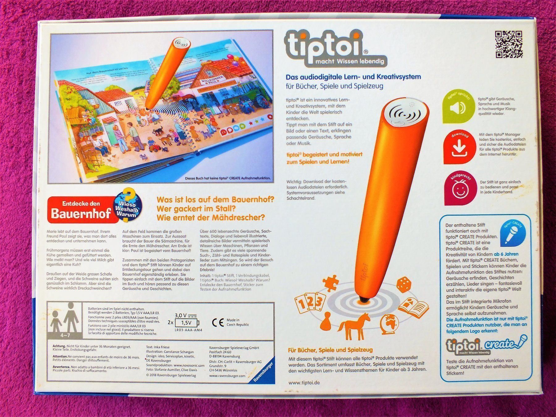 Ravensburger Spiele: tiptoi Starterset - CREATE Stift & Bauernhof Buch – Gebraucht aus Müllheim Dorf von Seeeule01 9