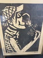Originale Holzschnitt, signiert 1967, Rarität!