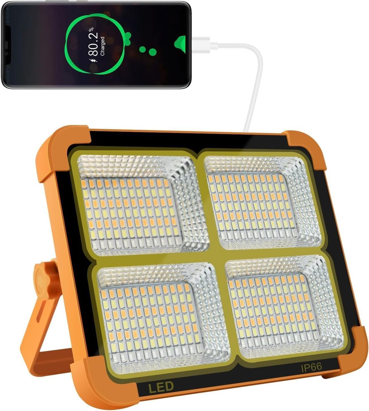 Lampade: 100W LED Solar Strahler mit 288 LED-Perlen – Nuovo e nell'imballaggio originale da Châtelaine venduto da topshop.switzerland