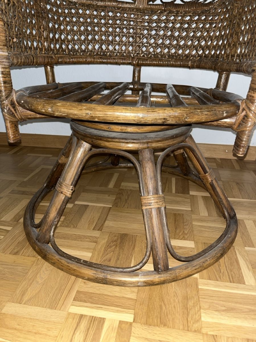 Poltrone: Drehbarer Vintage Rattansessel – Usato da Wangen b. Olten venduto da break72 4