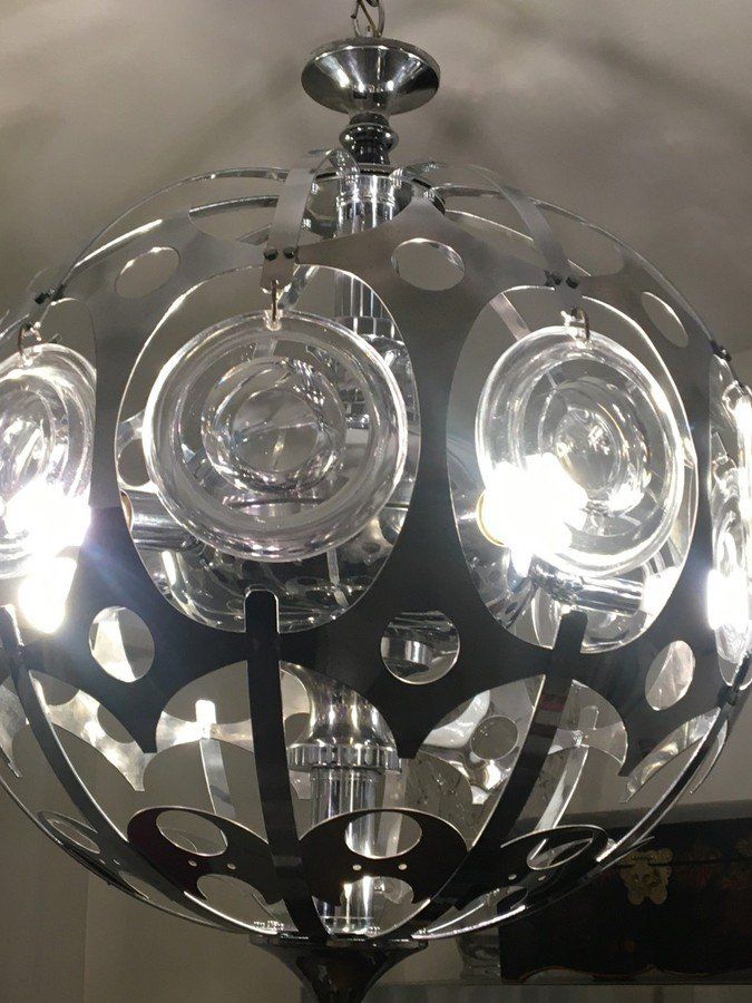 Kronleuchter & Deckenlampen: Oscar Torlasco Kronleuchter – Gebraucht aus Pregassona von ModernistaCH 1