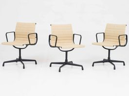 Vitra EA 104 Aluminium Chair - Eames, Hopsak Senf/Elfenbein