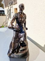 22kg-50cm Statue/ Skulptur de FORGERON en bronze RENÉ GEWSO
