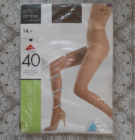 Ellen Amber Compact Light Strumpfhose 40den Gr.XL Dusk