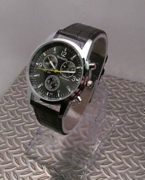 NEUE Herrenuhr Silber mit schwarzem Zifferblatt (Neu und