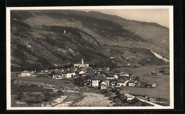 Cartoline postali: AK Andeer, Gesamtansicht des Ortes – Usato da Berlin venduto da bartko-reher