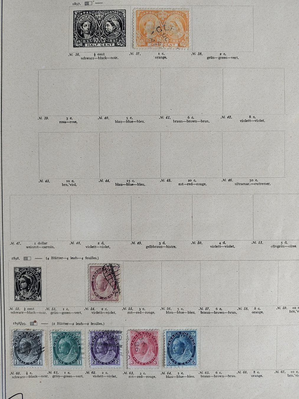 Alle Briefmarken: Briefmarken Kanada ab alt – Gebraucht aus Sarnen von DokRak 1