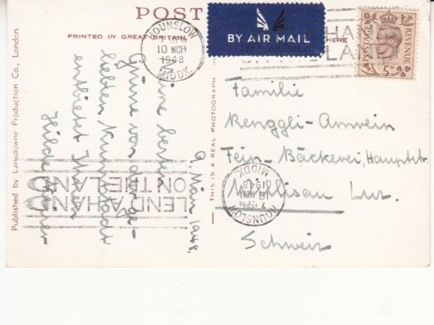 Cartoline postali: London 1948 – Usato da Bürglen TG venduto da StampGraf 1