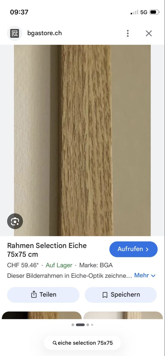 Bilderrahmen: Bilderrahmen Imitation Eiche 75x75 cm neu – Neu und originalverpackt aus Niederhelfenschwil von eve_bn7s 2